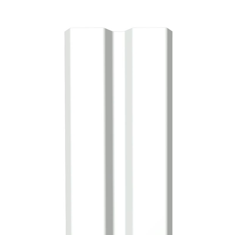 Металлический штакетник Гладкий полиэстер RAL 9003 (Белый) 1800*87*0,5 двухсторонний Прямой