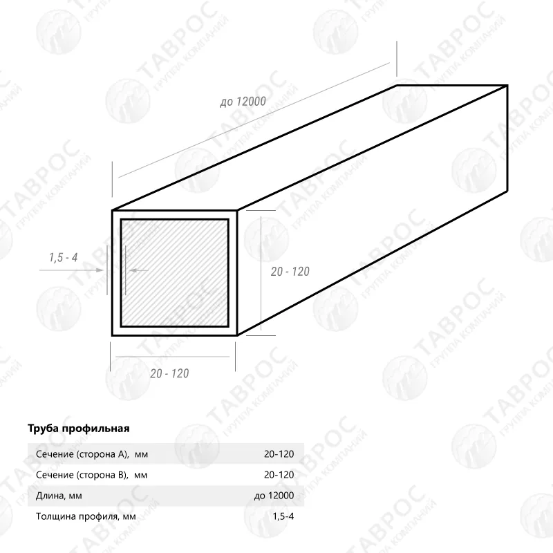 Труба профильная 60x40x2